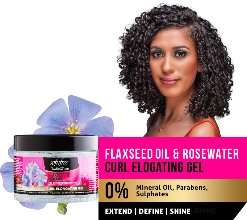 Flaxseed Oil & Rosewater Curl Elogating Gel
